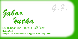 gabor hutka business card